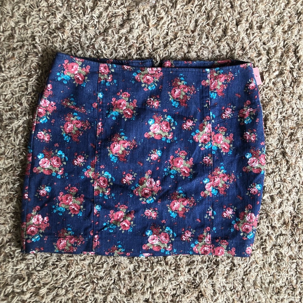 forever 21 floral skirt